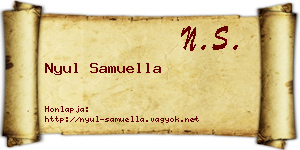 Nyul Samuella névjegykártya